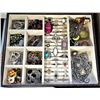 Image 3 : 25)  DELUXE BROWN 3 LEVEL JEWELLERY BOX