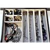 Image 5 : 25)  DELUXE BROWN 3 LEVEL JEWELLERY BOX