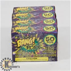 4 NEW BOX'S BANG! POPS / 50 PER / DROP EM OR THROW