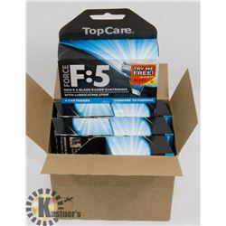 6 NEW PACKS FORCE F-5 MEN'S RAZOR CARTRIDGES