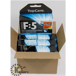 6 NEW PACKS FORCE F-5 MEN'S RAZOR CARTRIDGES