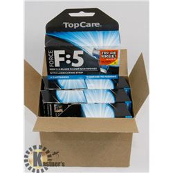 6 NEW PACKS FORCE F-5 MEN'S RAZOR CARTRIDGES