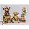 LOT OF 3 JIM SHORE FIGURES INCL "A PRAYER OF THANK