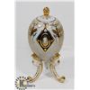 Image 1 : FABERGE PORCELAIN PEDESTAL EGG