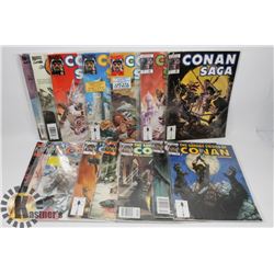 FLAT OF CONAN COMIC BOOKS.