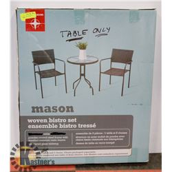 NEW 'MASON' WOVEN BISTRO TABLE. GENERAL, HOME