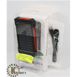 LOT OF 4 NEW SOLAR CHARGER BANKS - WATER RESISTANT