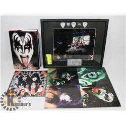 4 KISS MEMORABILIA/BOOKS.