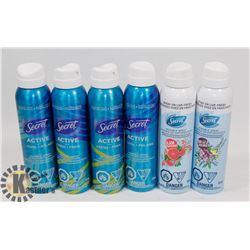 BAG OF SECRET SPRAY DEODORANT