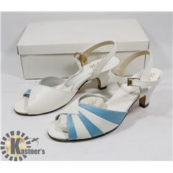 HELENA SHOES WHITE AND BLUE SZ 7