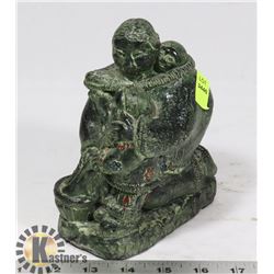 A WOLF ORIGINAL MADE IN CANADA NATIVE SCULPTURE