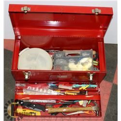 SEARS CRAFTSMAN METAL TOOL BOX WITH FASTENERS