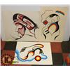 Image 1 : LOT OF THREE PIECES OF ORIGINAL FIRST NATION ART
