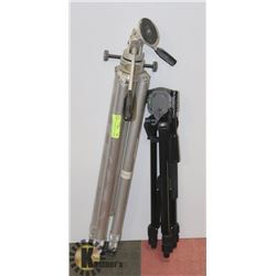 LOT OF TWO HEAVY DUTY TRIPODS