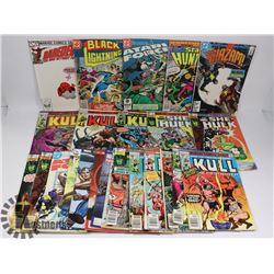 LOT OF 25 COMICS INCL BLACK LIGHTNING, DAREDEVIL,