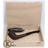 Image 1 : CIGAR BOX WITH BRIAR WOOD PIPE & VINTAGE LIGHTER.