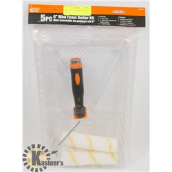 NEW! 5PC 6" MINI FOAM ROLLER KIT