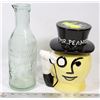 Image 1 : MR. PEANUT COOKIE JAR & VINTAGE ABSOLUTE PUREMILK