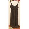 Image 1 : SIZE LARGE BROWN-GREY CHIFFON SUMMER DRESS FLOOR