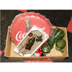 XL COCA COLA SIGN, WALL MOUNTED BOTTLE OPENER &