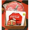 Image 1 : XL COCA COLA SIGN, WALL CLOCK & METAL TIN.