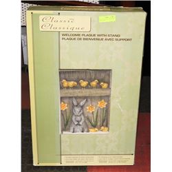 NEW "CLASSIC" WELCOME PLAQUE WITH STAND -