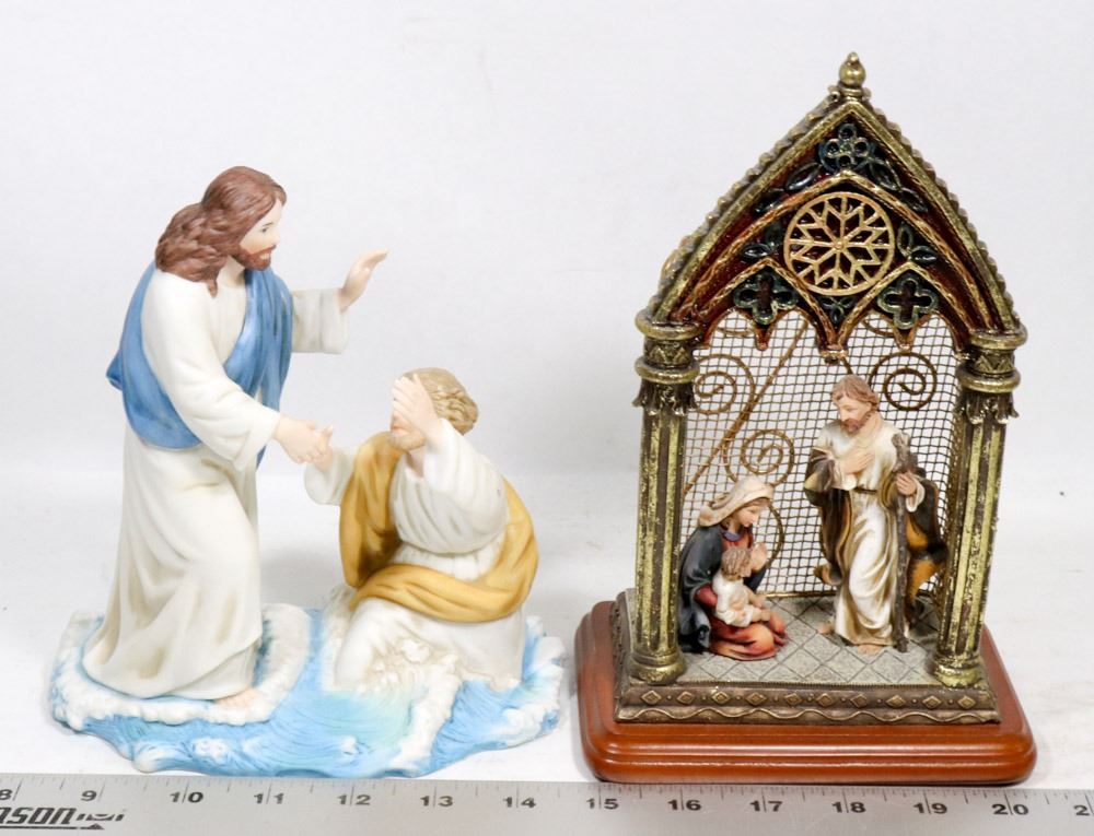 LOT OF 3 PORCELAIN RELIGIOUS FIGURES Kastner Auctions