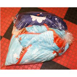 BAG OF FLEECE BLANKETS (NEW)
