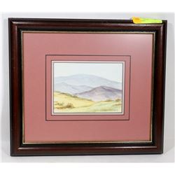 HECKENBERRY SIGNED WATERCOLOR PICTURE