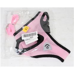 PINK PET VEST WITH LEASH SIZE L.