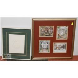 LOT OF TWO FRAMED ART PIECES