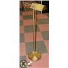 Image 1 : BRASS BANKERS FLOOR LAMP WITH SWIVEL ARM. 45" TALL