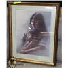 Image 1 : FRAMED & SIGNED PRINT OF MOTHER & CHILD - 22"L X