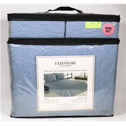 KING SIZE ELEONORE 3 PIECE QUILT SET