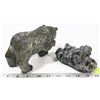 Image 2 : 2 WOLF ORIGINAL SOAPSTONE SCULPTURES SIGNED BY