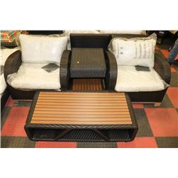 4PCS RATTAN PATIO FURNITURE SET