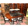 Image 1 : DINING TABLE (48"X76"X30") W/ 8 CHAIRS & TWO 20"