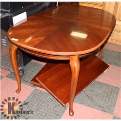 MAPLE DINING TABLE (60"X39"X30.5") W/ TWO 18"