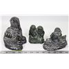 Image 1 : 3 WOLF ORIGINAL SOAPSTONE SCULPTURES SIGNED BY