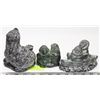 Image 2 : 3 WOLF ORIGINAL SOAPSTONE SCULPTURES SIGNED BY