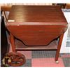 Image 1 : WOOD TEA CART, 26"X19.5"X30", 2 DROP LEAFS