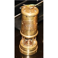 BRASS ABERAMAN COLLIERY COAL MINERS SAFETY LAMP