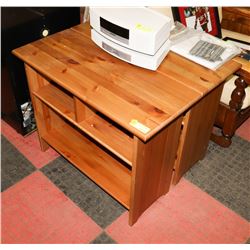 PAIR OF PINE END TABLES (EACH 30"X12.5"X24").