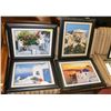 Image 1 : LOT OF 4 FRAMED GREECE BUILDING PICTURES