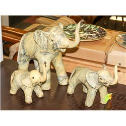 ESTATE 3PC ELEPHANT FIGURE COLLECTION