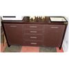 Image 1 : NEW LEATHERETTE WOOD TONE SIDEBOARD