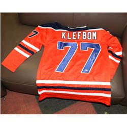 OSCAR KLEFBOM SIGNED JERSEY FOR FRAMING, WITH COA