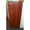Image 1 : WOOD TONE SHELF WITH DOORS (23.5"X12.5"X60").