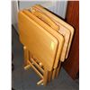 Image 1 : MAPLE WOOD TV TRAY SET.