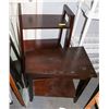 Image 1 : WOOD TONE CABINET WITH 3 TIER SHELF,